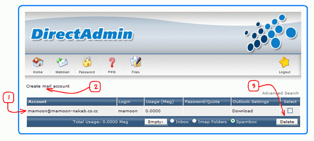 directadmin email management