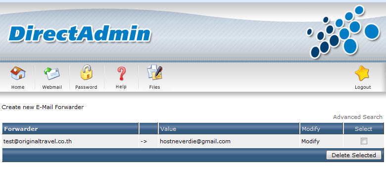 directadmin email management