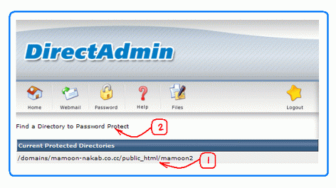 directadmin password protected