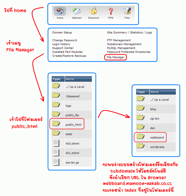 directadmin subdomain management